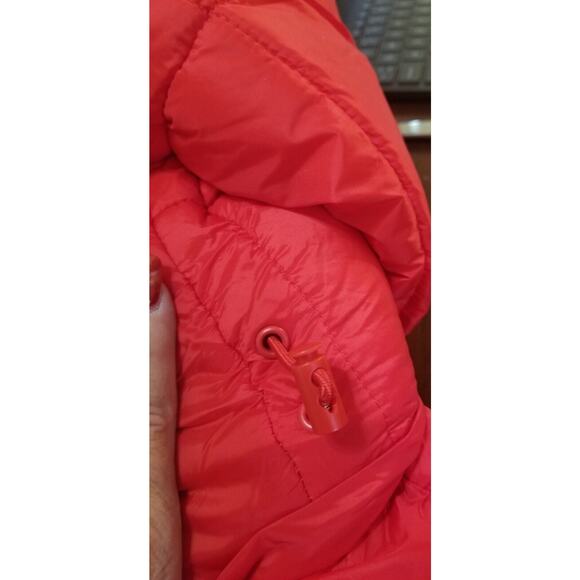 BCBGeneration Premium Performance Womens Red Hooded Puffer Coat Jacket Zip X LG - Picture 6 of 16